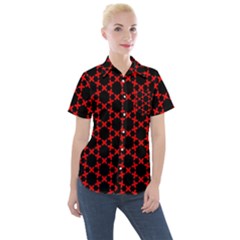 Pattern Seamless Texture Design Women s Short Sleeve Pocket Shirt