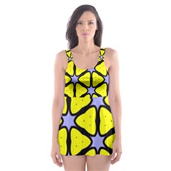 Pattern Modern Colorful Bright Skater Dress Swimsuit by Simbadda