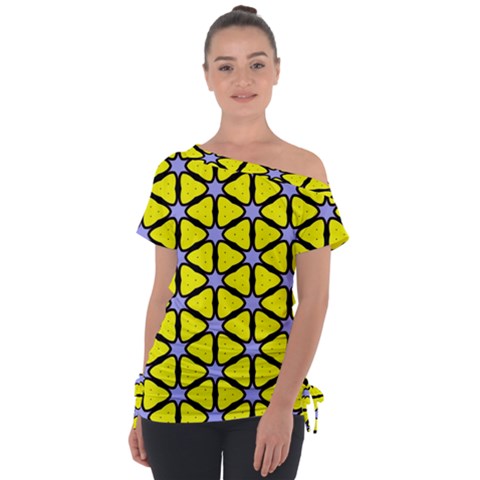 Pattern Modern Colorful Bright Tie-up Tee by Simbadda