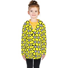 Pattern Modern Colorful Bright Kids  Double Breasted Button Coat by Simbadda