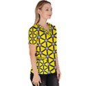 Pattern Modern Colorful Bright Women s V-Neck Scrub Top View3