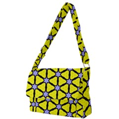 Pattern Modern Colorful Bright Full Print Messenger Bag by Simbadda