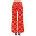 Red Background Yellow Shapes So Vintage Palazzo Pants View1