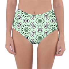 Background Texture Dots Pattern Reversible High-waist Bikini Bottoms by Simbadda