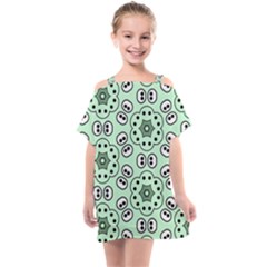 Background Texture Dots Pattern Kids  One Piece Chiffon Dress