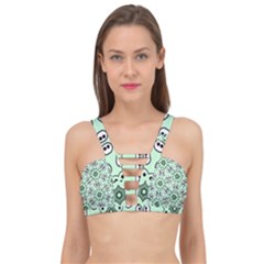 Background Texture Dots Pattern Cage Up Bikini Top