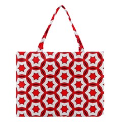 Pattern Red White Texture Seamless Medium Tote Bag by Simbadda