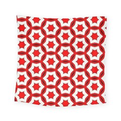 Pattern Red White Texture Seamless Square Tapestry (small) by Simbadda