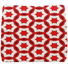 Pattern Red White Texture Seamless Seat Cushion by Simbadda