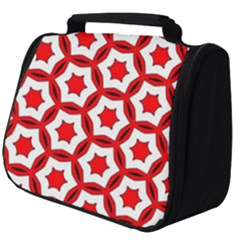 Pattern Red White Texture Seamless Full Print Travel Pouch (big) by Simbadda