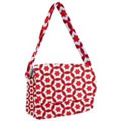 Pattern Red White Texture Seamless Courier Bag by Simbadda