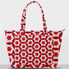 Pattern Red White Texture Seamless Back Pocket Shoulder Bag 