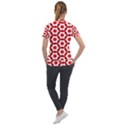 Pattern Red White Texture Seamless Short Sleeve Zip Up Jacket View2