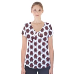 Pattern Seamless Seamless Pattern Short Sleeve Front Detail Top by Simbadda