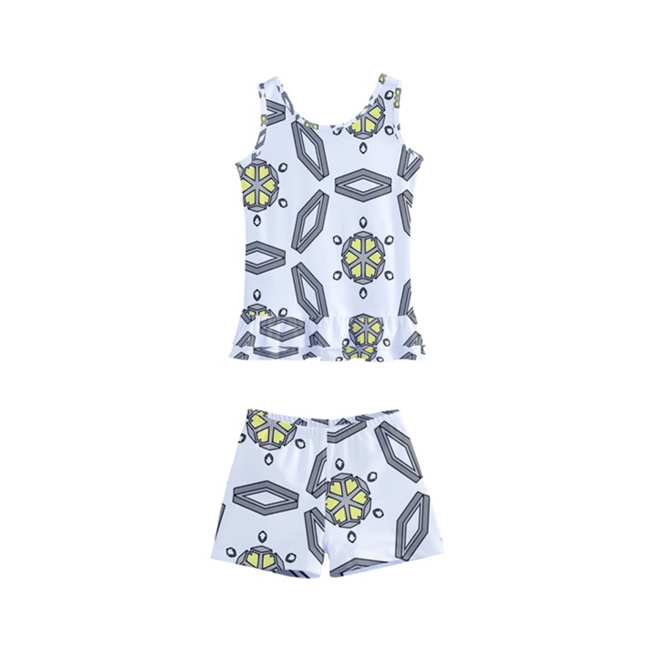 Background Texture Pattern Modern Kids  Boyleg Swimsuit