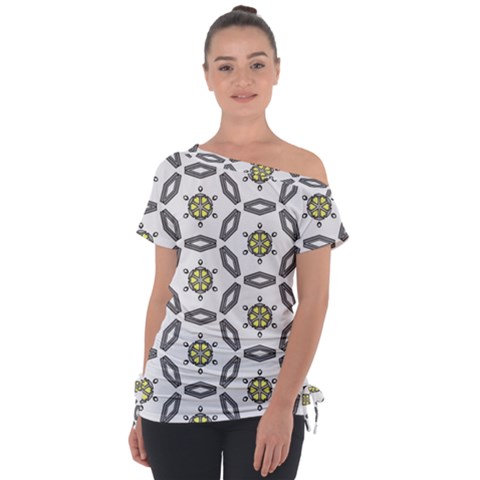 Background Texture Pattern Modern Tie-up Tee by Simbadda