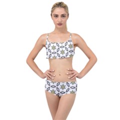 Background Texture Pattern Modern Layered Top Bikini Set by Simbadda