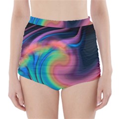 Abstract Art Abstract Background High-waisted Bikini Bottoms by Simbadda