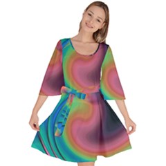 Abstract Art Abstract Background Velour Kimono Dress by Simbadda