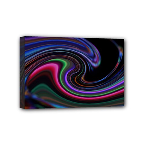 Art Abstract Colorful Abstract Art Mini Canvas 6  X 4  (stretched) by Simbadda