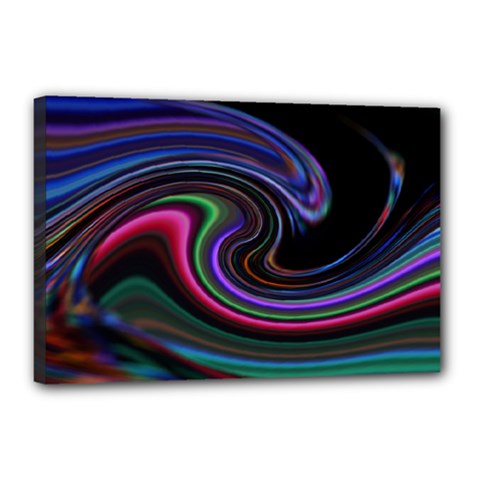 Art Abstract Colorful Abstract Art Canvas 18  X 12  (stretched) by Simbadda