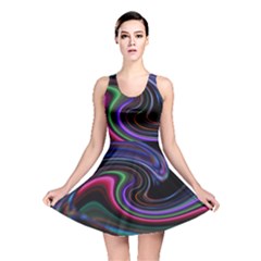 Art Abstract Colorful Abstract Art Reversible Skater Dress by Simbadda