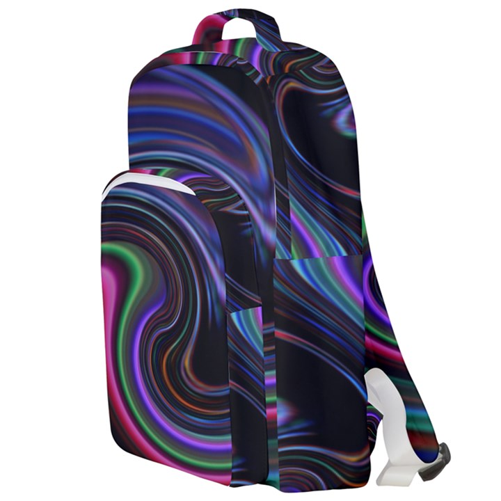 Art Abstract Colorful Abstract Art Double Compartment Backpack