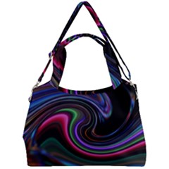 Art Abstract Colorful Abstract Art Double Compartment Shoulder Bag by Simbadda