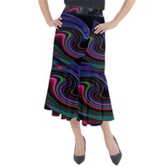 Art Abstract Colorful Abstract Art Midi Mermaid Skirt