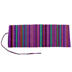 Stripes Wallpaper Texture Roll Up Canvas Pencil Holder (s)