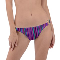 Stripes Wallpaper Texture Ring Detail Bikini Bottom