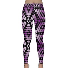 Pattern Purple Seamless Design Classic Yoga Leggings by Simbadda