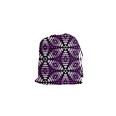 Pattern Purple Seamless Design Drawstring Pouch (xs) by Simbadda