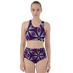 Pattern Purple Seamless Design Racer Back Bikini Set by Simbadda