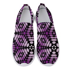 Pattern Purple Seamless Design Women s Slip On Sneakers