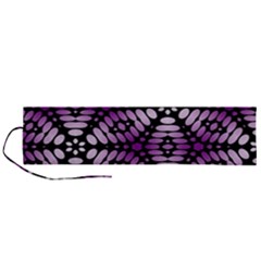 Pattern Purple Seamless Design Roll Up Canvas Pencil Holder (l)