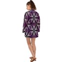 Pattern Purple Seamless Design Long Sleeve Kimono View2