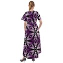 Pattern Purple Seamless Design Front Wrap High Low Dress View2