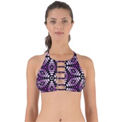 Pattern Purple Seamless Design Perfectly Cut Out Bikini Top