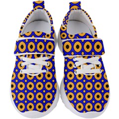 Pattern Circle Seamless Texture Kids  Velcro Strap Shoes by Simbadda