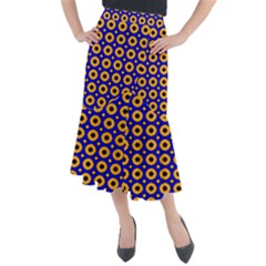 Pattern Circle Seamless Texture Midi Mermaid Skirt