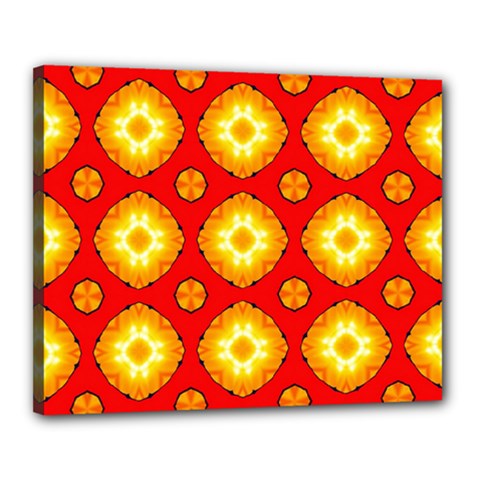 Sun Pattern Texture Seamless Canvas 20  X 16  (stretched) by Simbadda