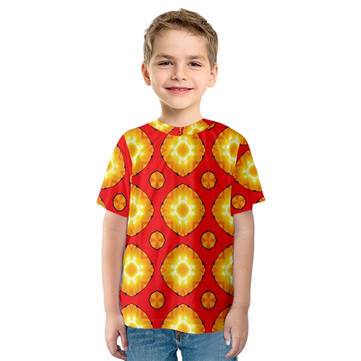 Sun Pattern Texture Seamless Kids  Sport Mesh Tee