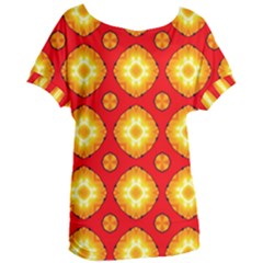 Sun Pattern Texture Seamless Women s Oversized Tee by Simbadda