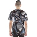 Triangles Polygon Color Silver Uni Men s Sports Mesh Tee View2