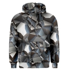 Triangles Polygon Color Silver Uni Men s Pullover Hoodie by Simbadda