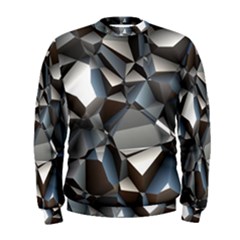 Triangles Polygon Color Silver Uni Men s Sweatshirt by Simbadda