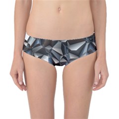 Triangles Polygon Color Silver Uni Classic Bikini Bottoms by Simbadda