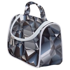 Triangles Polygon Color Silver Uni Satchel Handbag by Simbadda