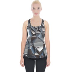 Triangles Polygon Color Silver Uni Piece Up Tank Top by Simbadda